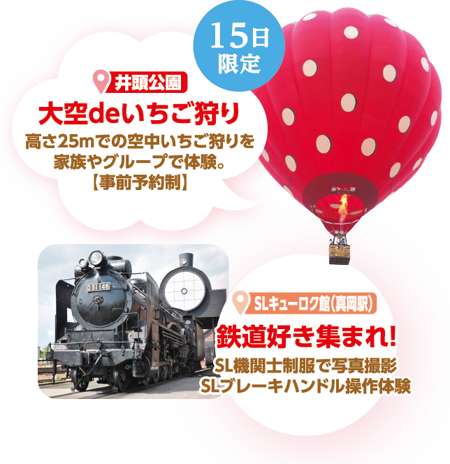 大空deいちご狩り・鉄道好き集まれ！